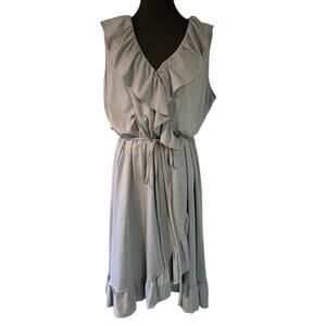 NEW with tags Hanna Andersson Gray Cotton Knit Sleeveless Wrap Dress Size Large